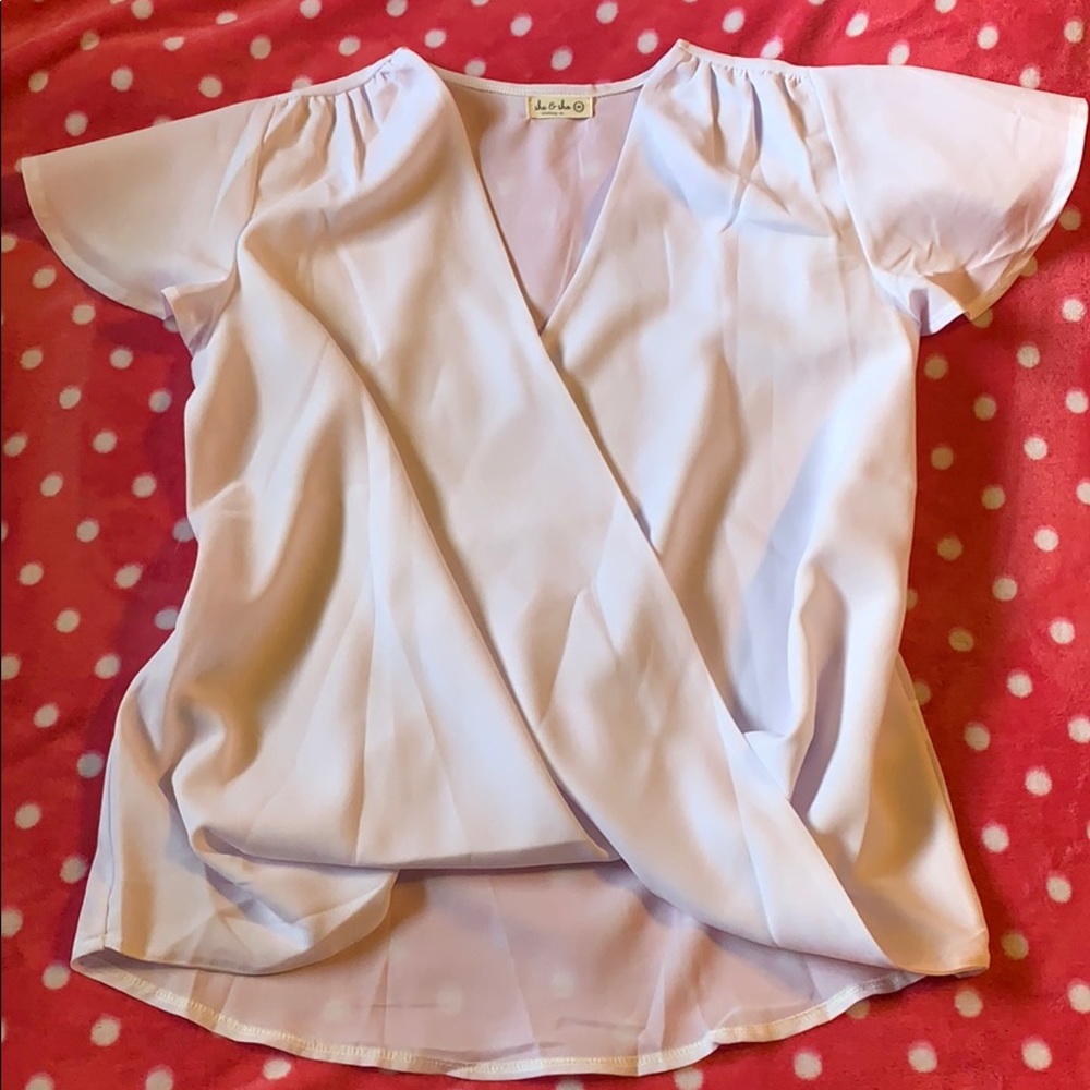 White Cross Front Top